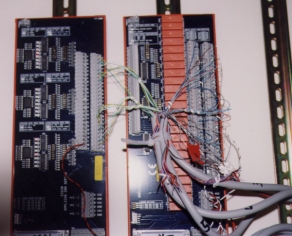 Close up of relays and control boards