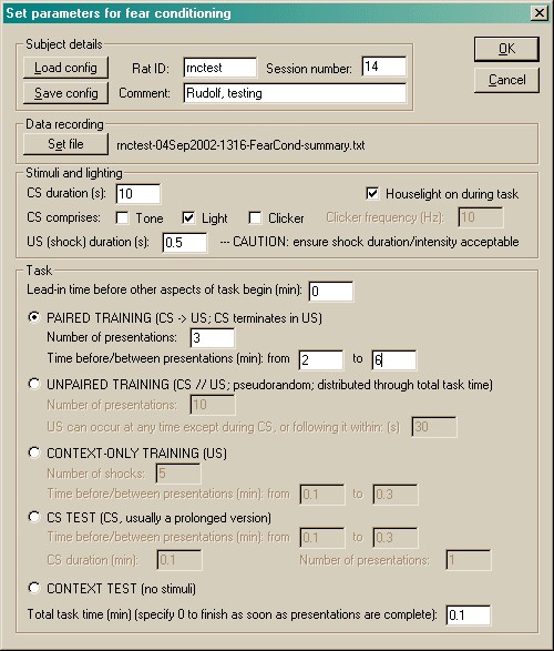 FearCond_Parameters