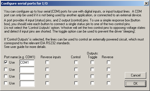 WhiskerServer_ConfigureSerialPortIOHardware